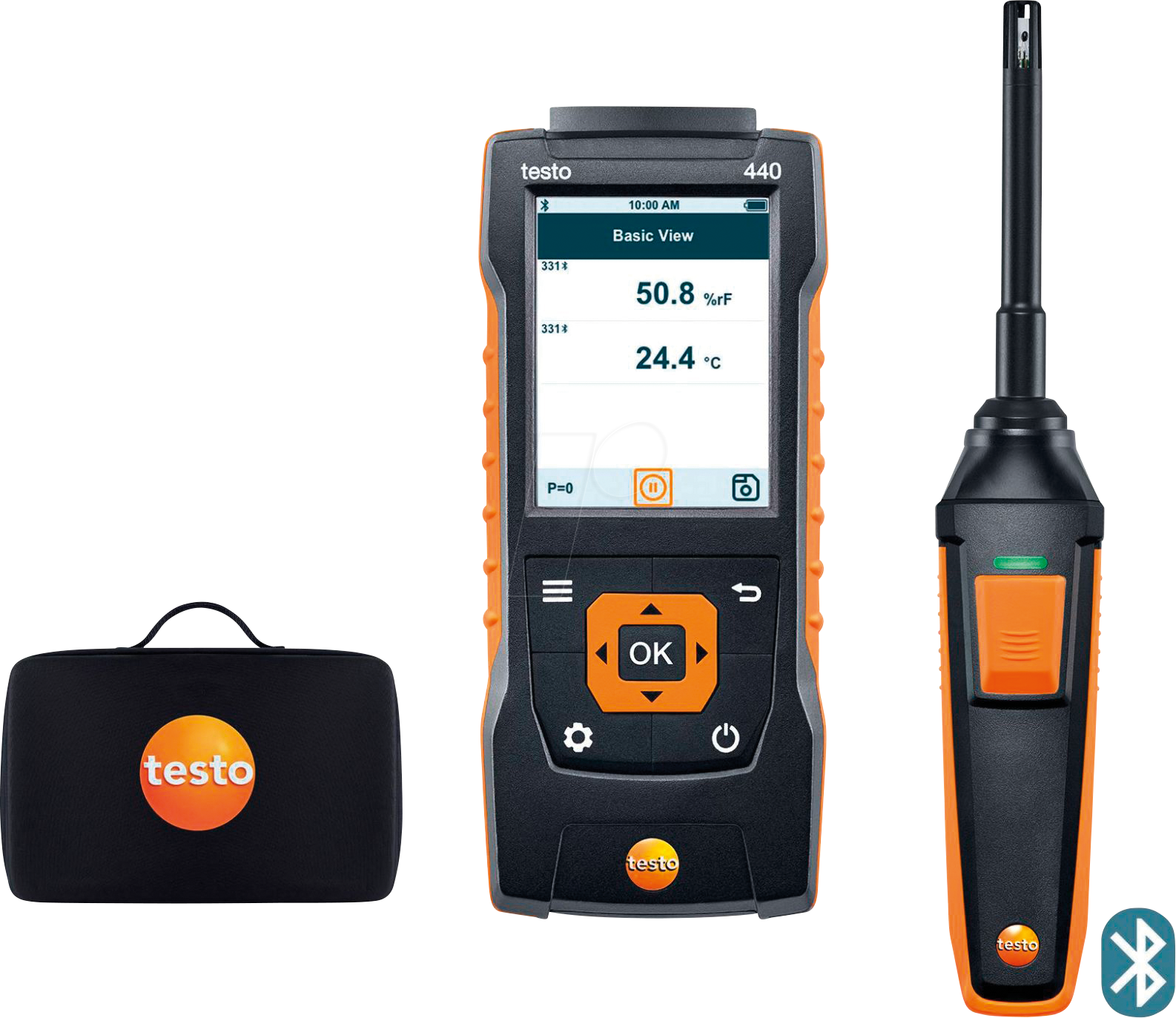 TESTO 0563 4404 - Messgeräteset für Feuchtemessung testo 440, mit Bluetooth ® von TESTO