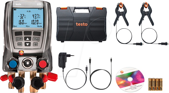 TESTO 0563 5702 - Digitale Monteurhilfe testo 570-2 Set von TESTO