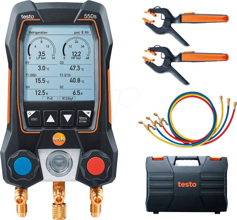 TESTO 0564 5503 - App-gesteuerte digitale Monteurhilfe testo 550s, Füllschläuche von TESTO