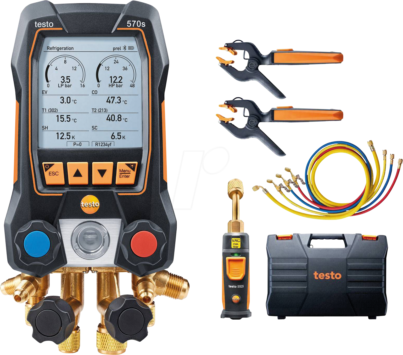 TESTO 0564 5703 - testo 570s Smart Vakuum Set mit 4er-Füllschlauchsatz von TESTO