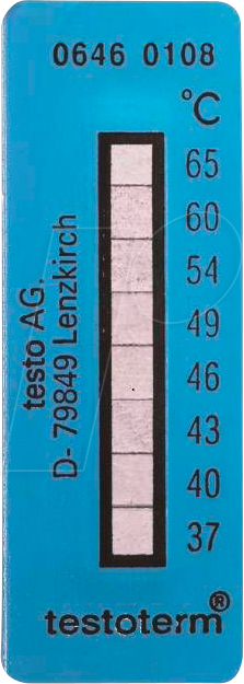 TESTO 0646 0108 - Temperaturmessstreifen testoterm, +37 … +65 °C, 10er-Pack von TESTO