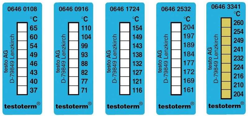 TESTO Temperatur-Messstreifen 50 x 18 mm (0646 0916) von TESTO
