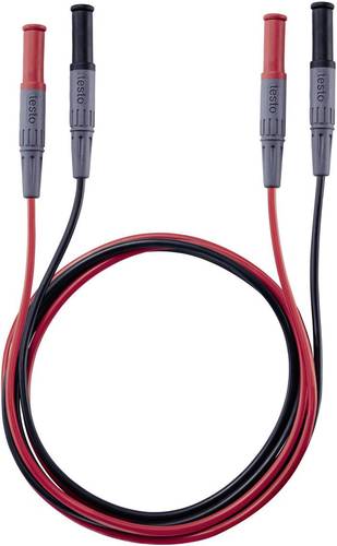 Testo 0590 0013 Sicherheits-Messleitungs-Set [Stecker 4mm - Stecker 4 mm] 1.00m Schwarz, Rot 1St. von TESTO