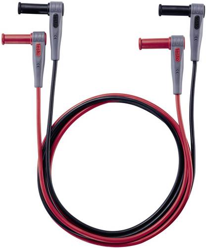 Testo 0590 0014 Sicherheits-Messleitungs-Set [Stecker 4mm - Stecker 4 mm] 1.00m Schwarz, Rot 1St. von TESTO