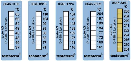 Testo testoterm Temperaturmessstreifen 37 bis 65°C Inhalt10St. von TESTO