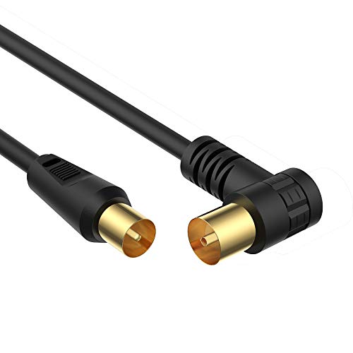 TESmart TV Kabel 7,5m, TV Antennenkabel Anschlusskabel Koaxial Kabel Kabelfernsehen 135dB 75 Ohm Geeignet für HDTV, TV, Radio und mehr (schwarz) von TESmart