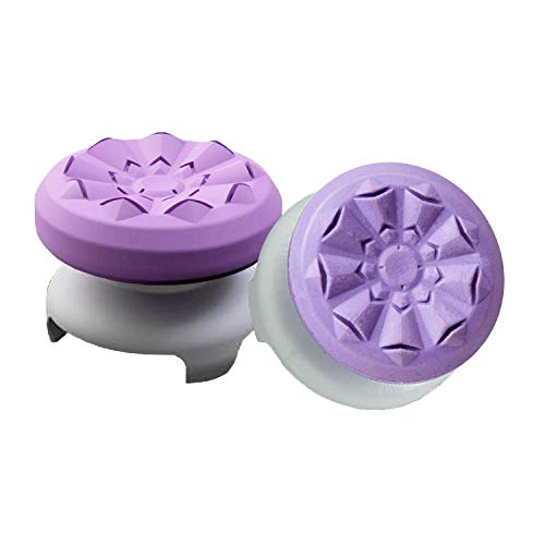 TEUVO Thumbsticks, Silikon Thumbsticks Griffe Mützen für PS4 Controller und für PS5 an Hilfe mit Ziel, Steuerung und Reduzieren Daumen Müdigkeit, Violett, 2 Stück von TEUVO