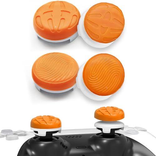 TEUVO Thumbsticks Grips, 4 Stück Silikon Daumenstiele Griffe Kappen Mützen für PS4 & für PS5 zur Verbessern Anvisieren, Steuerung und Genauigkeit, Reduziert Daumen Abrutschen, Orange TEUVO Thumbsticks Grips, 4 Stück Silikon Daumenstiele Griffe Kappen Mützen für PS4 & für PS5 zur Verbessern Anvisieren, Steuerung und Genauigkeit, Reduziert Daumen Abrutschen, Orange von TEUVO