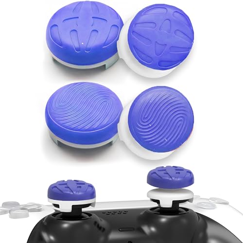 TEUVO Thumbsticks Grips für PS4 Controller und für PS5 Controller, 4 Stück Silikon Daumenstiel Griffe Kappen zur Verbessern Anvisieren, Kontrolle und Genauigkeit, Verringern Daumen Abrutschen, Indigo TEUVO Thumbsticks Grips für PS4 Controller und für PS5 Controller, 4 Stück Silikon Daumenstiel Griffe Kappen zur Verbessern Anvisieren, Kontrolle und Genauigkeit, Verringern Daumen Abrutschen, Indigo von TEUVO