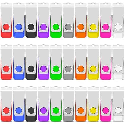 TEWENE USB-Stick, 2 GB, USB Stick 2.0, Flash-Laufwerk, 100 Stück, USB-Speicherstick mit Schlüsselanhänger und Aufkleber von TEWENE