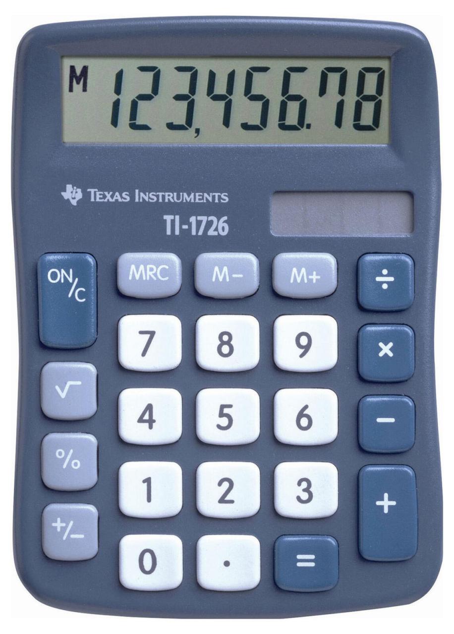 TEXAS INSTRUMENTS Taschenrechner TI-1726 blau von TEXAS INSTRUMENTS