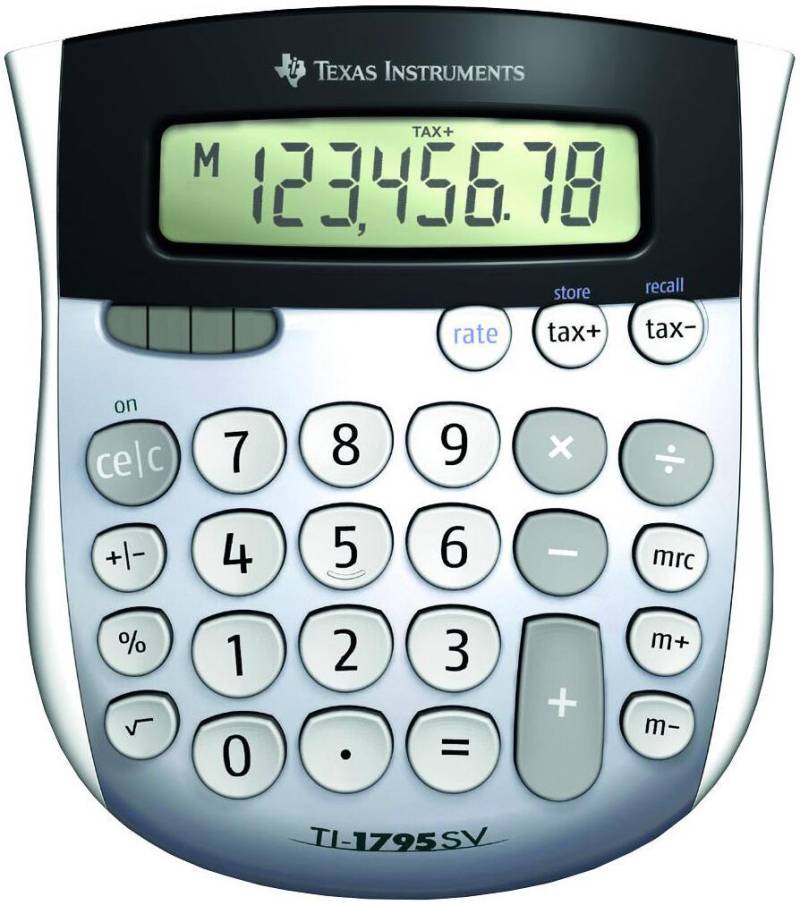 TEXAS INSTRUMENTS Taschenrechner TI-1795 SV silber/schwarz von TEXAS INSTRUMENTS