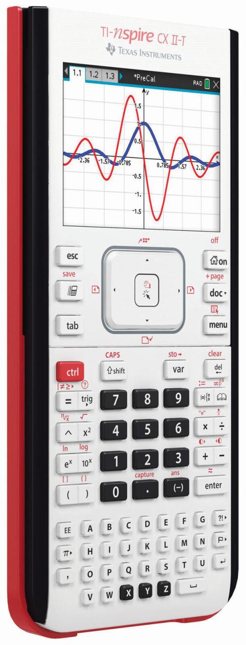 TEXAS INSTRUMENTS TI-Nspire CX II-T Grafikrechner schwarz/weiss von TEXAS INSTRUMENTS