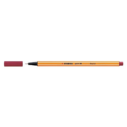 10 x Tintenfeinschreiber/Stift"Stabilo" Fineliner/Point 88 (0,4 mm/DUNKELROT) von TEXTIMO
