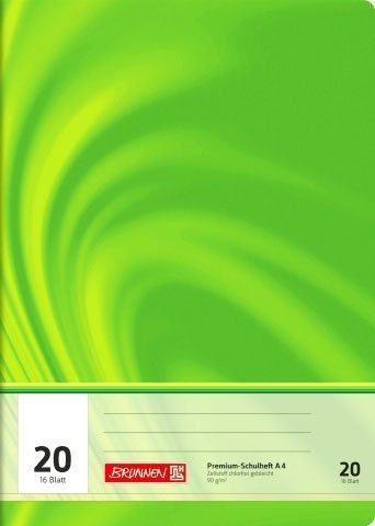 Schulheft/Schreibheft Vivendi Edition (Lineatur 20 (unliniert mit Linienblatt) - Din A4 / 16 Blatt) PREMIUM QUALITÄT von TEXTIMO