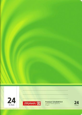 Schulheft/Schreibheft Vivendi Edition (Lineatur 24 (unliniert mit Randlinie) - Din A4 / 16 Blatt) PREMIUM QUALITÄT von TEXTIMO