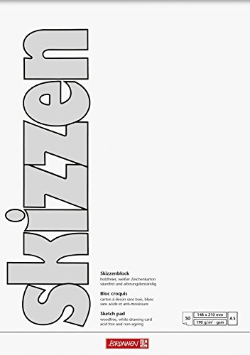 Skizzenblock/Zeichenkarton"BRUNNEN" 50 Blatt / A4-190 g/m2 (210 x 297 mm) von TEXTIMO