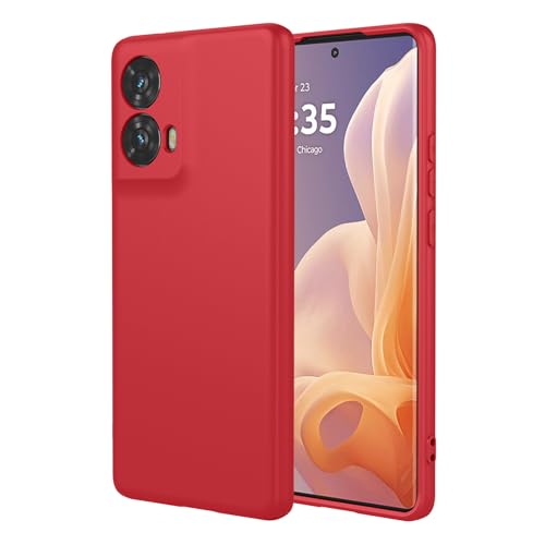 TEYYOS Hülle Weich Silikon für Motorola Moto G85 5G, Premium Ultradünn Flüssigsilikon Schutzhülle, DREI Schichten Stoßfest Handyhülle, Rosso TEYYOS Hülle Weich Silikon für Motorola Moto G85 5G, Premium Ultradünn Flüssigsilikon Schutzhülle, DREI Schichten Stoßfest Handyhülle, Rosso von TEYYOS