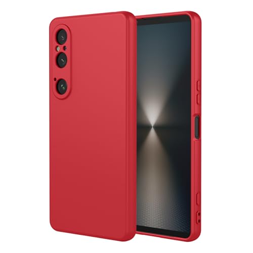 TEYYOS Hülle Weich Silikon für Sony Xperia 1VI, Premium Ultradünn Flüssigsilikon Schutzhülle, DREI Schichten Stoßfest Handyhülle, Rosso TEYYOS Hülle Weich Silikon für Sony Xperia 1VI, Premium Ultradünn Flüssigsilikon Schutzhülle, DREI Schichten Stoßfest Handyhülle, Rosso von TEYYOS
