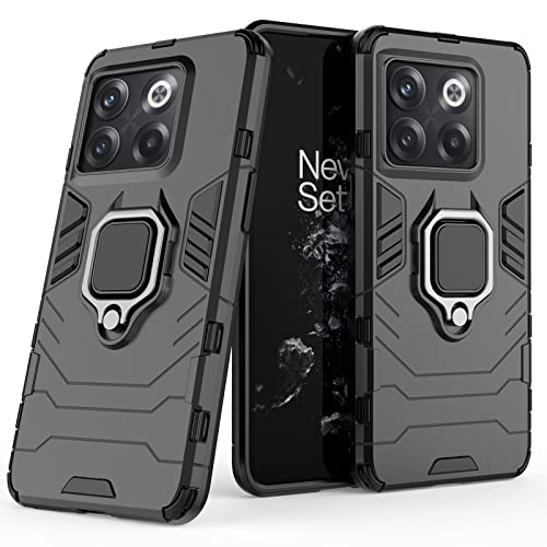 TEYYOS Hülle für OnePlus 10T 5G, Schutzhülle TPU/PC Handyhülle mit Ständer, Stoßfest Bumper Armor Case Hybrid Cover Schwarz TEYYOS Hülle für OnePlus 10T 5G, Schutzhülle TPU/PC Handyhülle mit Ständer, Stoßfest Bumper Armor Case Hybrid Cover Schwarz von TEYYOS