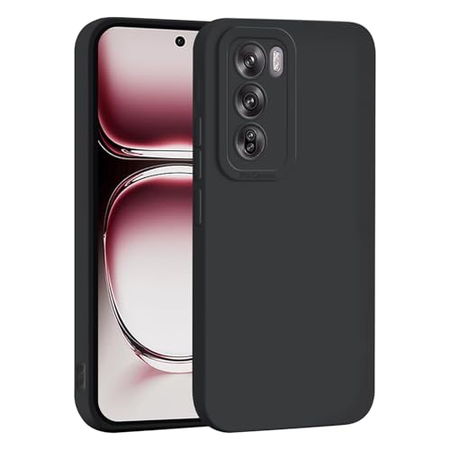 TEYYOS Hülle für Oppo Reno12 Pro 5G/Reno 12 Pro 5G, Mode Weiche TPU Silikon-Schutzhülle, Verbesserter Kameraobjektivschutz, Stoßfeste Handyhülle, Schwarz von TEYYOS