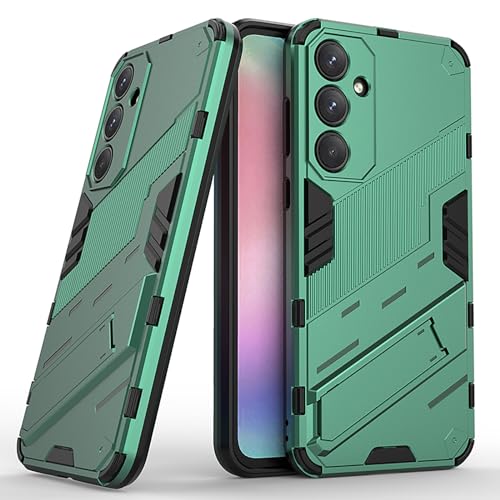 TEYYOS Hülle für Samsung Galaxy A55 5G, Schutzhülle TPU/PC Handyhülle mit Stand, Stoßfest Bumper Armor Case Hybrid Cover - Grün TEYYOS Hülle für Samsung Galaxy A55 5G, Schutzhülle TPU/PC Handyhülle mit Stand, Stoßfest Bumper Armor Case Hybrid Cover - Grün von TEYYOS