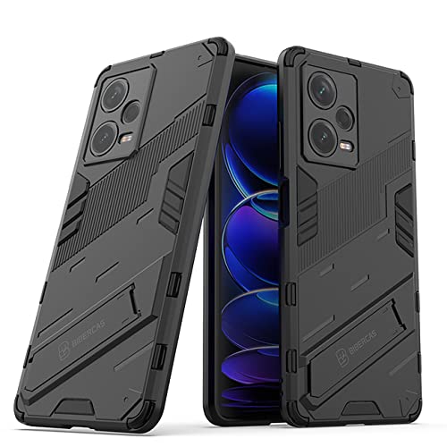 TEYYOS Hülle für Xiaomi Poco X5 Pro, Schutzhülle TPU/PC Handyhülle Stand, Stoßfest Bumper Armor Case Hybrid Cover - Schwarz von TEYYOS