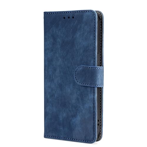 TEYYOS Klapp Handyhülle für Motorola Edge 50 Pro, RFID Funktion Handyhülle, PU Leder Hülle mit 3 Kartenfächer, Schutzhülle Case Tasche Magnetverschluss Flip Cover - Blau von TEYYOS