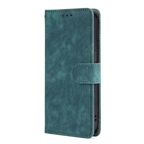 TEYYOS Klapp Handyhülle für Xiaomi Redmi Note 13 Pro 5G, RFID Funktion Handyhülle, PU Leder Hülle mit 3 Kartenfächer, Schutzhülle Case Tasche Magnetverschluss Flip Cover - Grün von TEYYOS