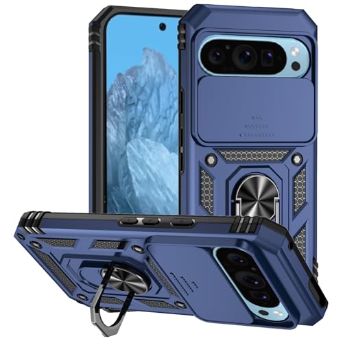 TEYYOS Panzerhülle Kompatibel mit Google Pixel 9/Pixel 9 Pro, Stoßfest Hülle Handyhülle Schutzhülle mit Schiebedeckel und Halterung - Blau TEYYOS Panzerhülle Kompatibel mit Google Pixel 9/Pixel 9 Pro, Stoßfest Hülle Handyhülle Schutzhülle mit Schiebedeckel und Halterung - Blau von TEYYOS