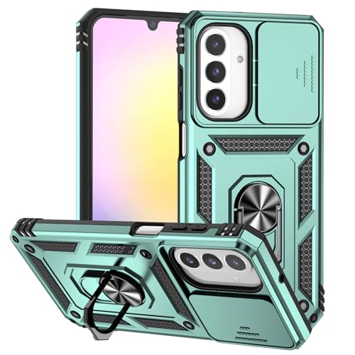 TEYYOS Panzerhülle Kompatibel mit Samsung Galaxy A26 5G, Stoßfest Hülle Handyhülle Schutzhülle mit Schiebedeckel und Halterung - Grün TEYYOS Panzerhülle Kompatibel mit Samsung Galaxy A26 5G, Stoßfest Hülle Handyhülle Schutzhülle mit Schiebedeckel und Halterung - Grün von TEYYOS
