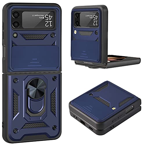 TEYYOS Panzerhülle Kompatibel mit Samsung Galaxy Z Flip 4, Stoßfest Hülle Handyhülle Schutzhülle mit Schiebedeckel und Halterung - Königsblau TEYYOS Panzerhülle Kompatibel mit Samsung Galaxy Z Flip 4, Stoßfest Hülle Handyhülle Schutzhülle mit Schiebedeckel und Halterung - Königsblau von TEYYOS