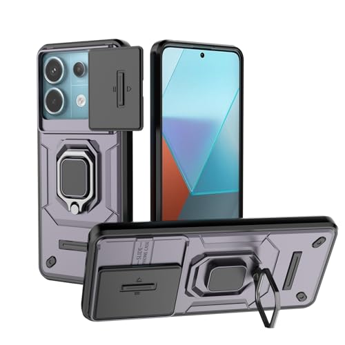 TEYYOS Panzerhülle Kompatibel mit Xiaomi Redmi Note 13 Pro 5G, Stoßfest Hülle Handyhülle Schutzhülle mit Schiebedeckel und Halterung - Lila TEYYOS Panzerhülle Kompatibel mit Xiaomi Redmi Note 13 Pro 5G, Stoßfest Hülle Handyhülle Schutzhülle mit Schiebedeckel und Halterung - Lila von TEYYOS