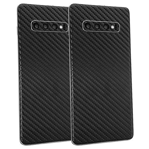 TF Skins Samsung Galaxy S10+ Plus Schutzfolie, Skin für die Rückseite in edler Optik (Carbon Schwarz) von TF Skins