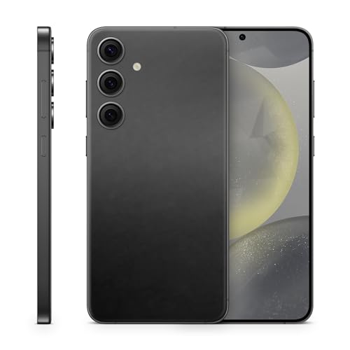 TF Skins Skin passend für Samsung Galaxy S24, S24 Plus, S24 Ultra. Aufkleber für die Rückseite zum Schutz. Kompatibel mit Fast Allen Cases (Matt Schwarz, Galaxy S24) von TF Skins