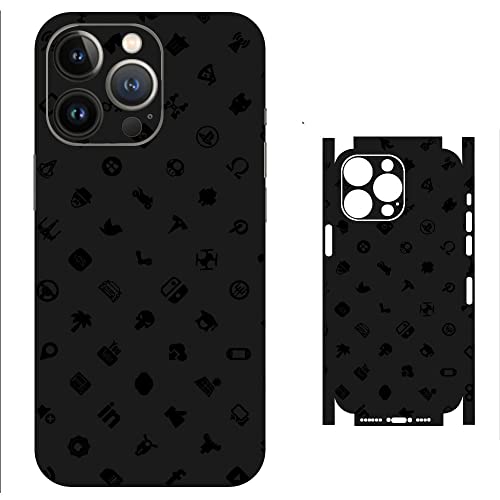 TF Skins Skin passend für das iPhone 14 Pro Max Skin/Schutzfolie für die Rückseite und Seiten in edler Optik inkl. Kameraschutz Schutz vor Kratzern (Icons) von TF Skins