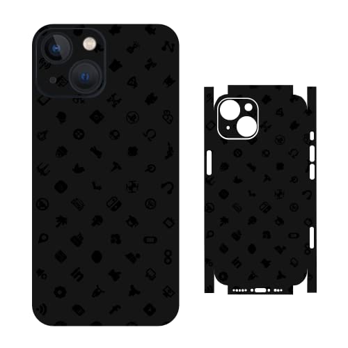 TF Skins Skin passend für das iPhone 14 Skin/Schutzfolie für die Rückseite und Seiten in edler Optik inkl. Kameraschutz Schutz vor Kratzern (Icons) von TF Skins