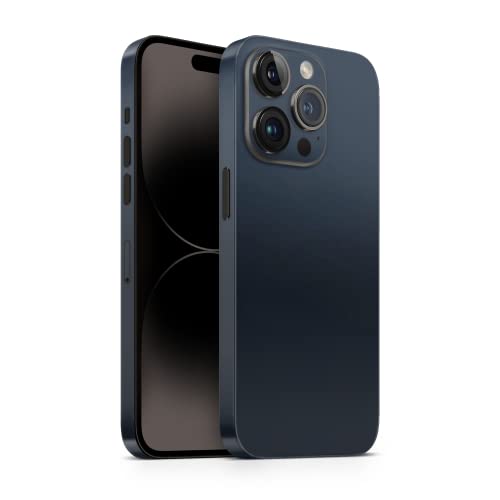 TF Skins Skin passend für iPhone 13 Pro Max Skin/Schutzfolie für die Rückseite und Seiten inkl. Kameraschutz Schutz vor Kratzern Decal Wrap (Dark Navy) von TF Skins