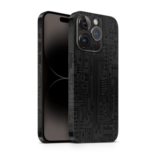 TF Skins Skin passend für iPhone 13 Pro Max Skin/Schutzfolie für die Rückseite und Seiten inkl. Kameraschutz Schutz vor Kratzern Decal Wrap (PCB Black) von TF Skins