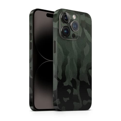 TF Skins Skin passend für iPhone 13 Pro Max Skin/Schutzfolie für die Rückseite und Seiten inkl. Kameraschutz Schutz vor Kratzern Decal Wrap (Shadow Green) von TF Skins