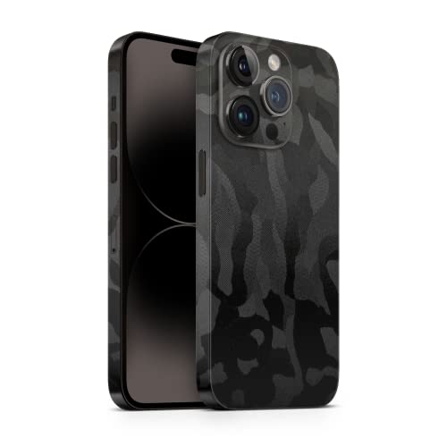 TF Skins Skin passend für iPhone 13 Pro Skin/Schutzfolie für die Rückseite und Seiten inkl. Kameraschutz Schutz vor Kratzern Decal Wrap (Shadow Black) von TF Skins