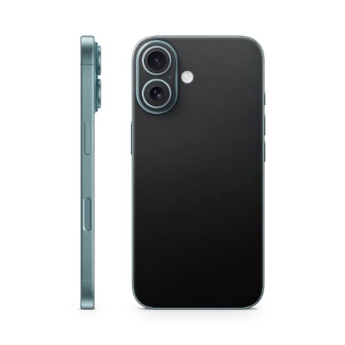 TF Skins Skins kompatibel mit iPhone 16, Skin Schutzfolie Back Only Schutz, super dünn und resistent. Folien Case/Hüll (Matt Schwarz) von TF Skins