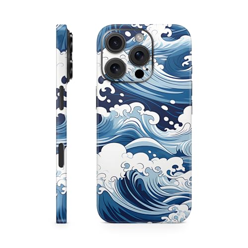 TF Skins Skins kompatibel mit iPhone 16 Pro, Skin Schutzfolie 360° Full Coverage Schutz, super dünn und resistent. Folien Case/Hülle (Wave) von TF Skins