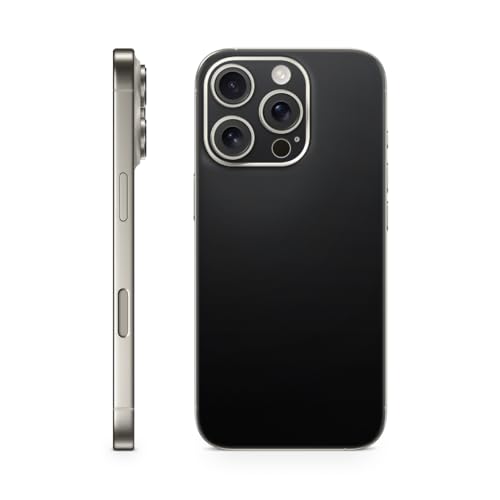TF Skins Skins kompatibel mit iPhone 16 Pro, Skin Schutzfolie Back Only Schutz, super dünn und resistent. Folien Case/Hüll (Matt Schwarz) von TF Skins
