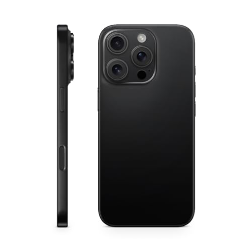 TF Skins Skins kompatibel mit iPhone 16 Pro Max, Skin Schutzfolie 360° Full Coverage Schutz, super dünn und resistent. Folien Case/Hülle (Matt Schwarz) von TF Skins