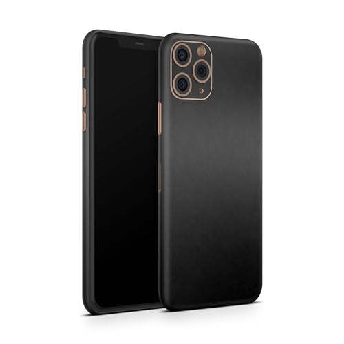 TF Skins iPhone 11 Pro Skin (2X Stück) Schutzfolie für die Rückseite und Seiten in edler Optik inkl. Kameraschutz Schutz vor Kratzern (Matte Black) (Matt Schwarz) von TF Skins