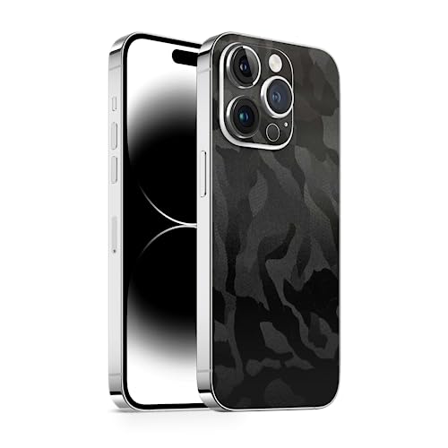 TF Skins kompatibel mit iPhone 14 Pro, Skin Schutzfolie (Shadow Black Back Only) von TF Skins