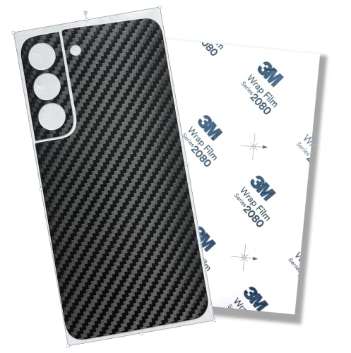 TF Skins passend für Samsung Galaxy S22 Skin Schutzfolie für die Rückseite in edler Optik Schutz vor Kratzern (Carbon Schwarz) von TF Skins