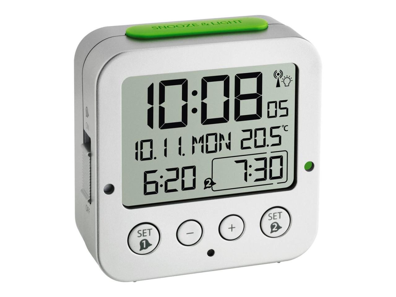 TFA® digitaler Funkwecker 60.2528.54 BINGO silber von TFA®