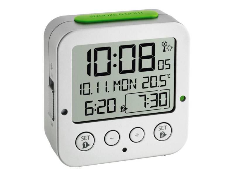 TFA® digitaler Funkwecker 60.2528.54 BINGO silber von TFA®